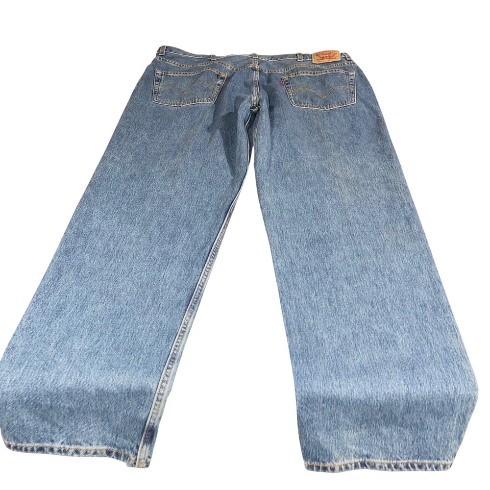 Levi's Mens 44x34 Blue 550 Relaxed Fit Tapered Leg Denim Jeans - Picture 3 of 7